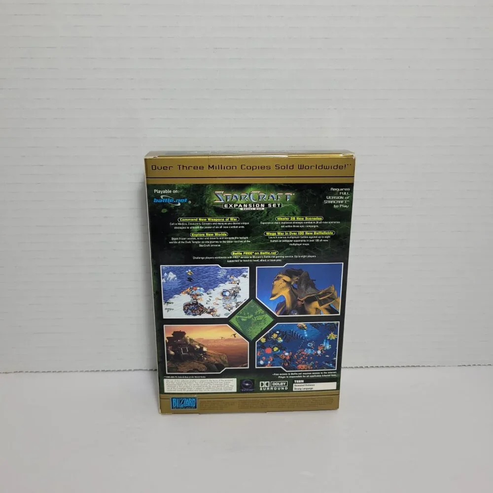 Star Craft Expansion Set Brood War Win Mac PC Cd-Rom Big Box New Sealed